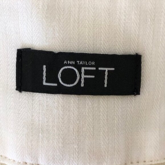 LOFT Marisa Ankle Cream Pink Paisley Pants 8 - Picture 5 of 16